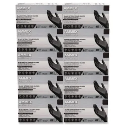 9.5 in. Long 3 mil Powder-Free Nitrile Exam Gloves - Medium/Black (1000/Carton) Cleaning & Janitorial Supplies