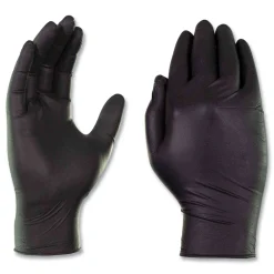 9.5 in. Long 3 mil Powder-Free Nitrile Exam Gloves - Medium/Black (1000/Carton) Cleaning & Janitorial Supplies