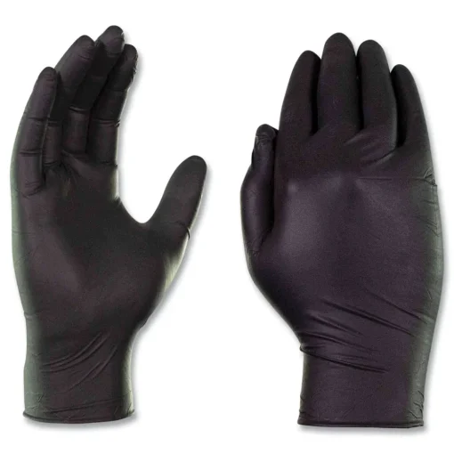 9.5 in. Long 3 mil Powder-Free Nitrile Exam Gloves - Medium/Black (1000/Carton) Cleaning & Janitorial Supplies