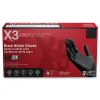 New 9.5 in. Long 3 mil Powder-Free Industrial Nitrile Gloves - Small/Black (1000/Carton) Cleaning & Janitorial Supplies
