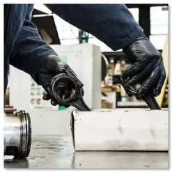 9.5 in. Long 3 mil Powder-Free Industrial Nitrile Gloves - 2X-Large/Black (1000/Carton) Cleaning & Janitorial Supplies