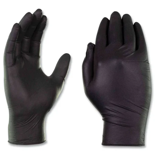 9.5 in. Long 3 mil Powder-Free Industrial Nitrile Gloves - 2X-Large/Black (1000/Carton) Cleaning & Janitorial Supplies
