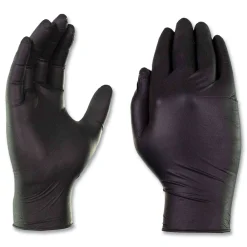 Sale 9.5 in. Long 3 mil Powder-Free Industrial Nitrile Gloves - Medium/Black (1000/Carton) Cleaning & Janitorial Supplies