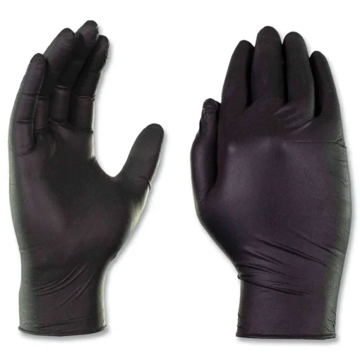 Sale 9.5 in. Long 3 mil Powder-Free Industrial Nitrile Gloves - Medium/Black (1000/Carton) Cleaning & Janitorial Supplies