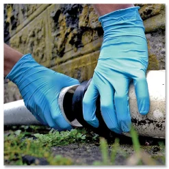 9.5 in. Long 5 mil Thick Powder-Free Industrial Nitrile Gloves - XX-Large, Blue (1000/Carton) Cleaning & Janitorial Supplies