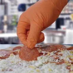 New 6 mil DT Nitrile Powder-Free Disposable Gloves - Large, Orange (1000/Carton) Cleaning & Janitorial Supplies