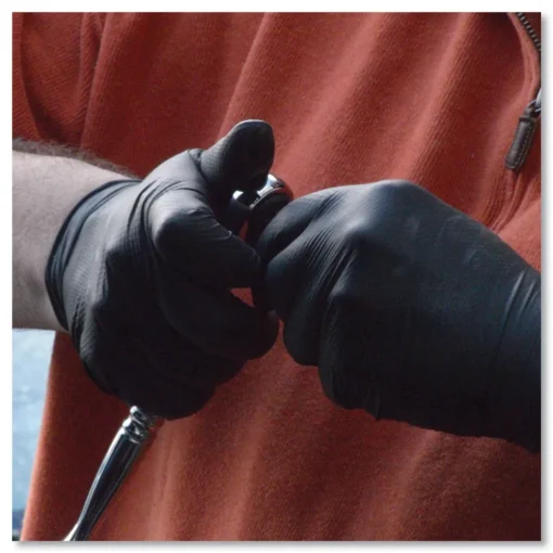 Clearance 6 mil Heavy-Duty Industrial Powder-Free Nitrile Gloves - X-Large, Black (1000/Carton) Cleaning & Janitorial Supplies
