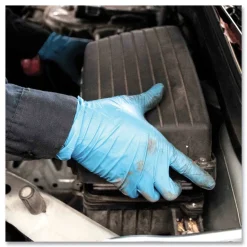 Hot 5 mil Industrial Powder-Free Nitrile Gloves - Small, Blue (1000/Carton) Cleaning & Janitorial Supplies