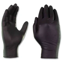 6 mil Powder-Free Nitrile Exam Gloves - 2X-Large, Black (1000/Carton) Cleaning & Janitorial Supplies