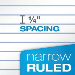 Hot 8.5 x 11.75 Narrow Rule Double Sheet Pads - White (100-Sheets/Pad) Cleaning & Janitorial Supplies