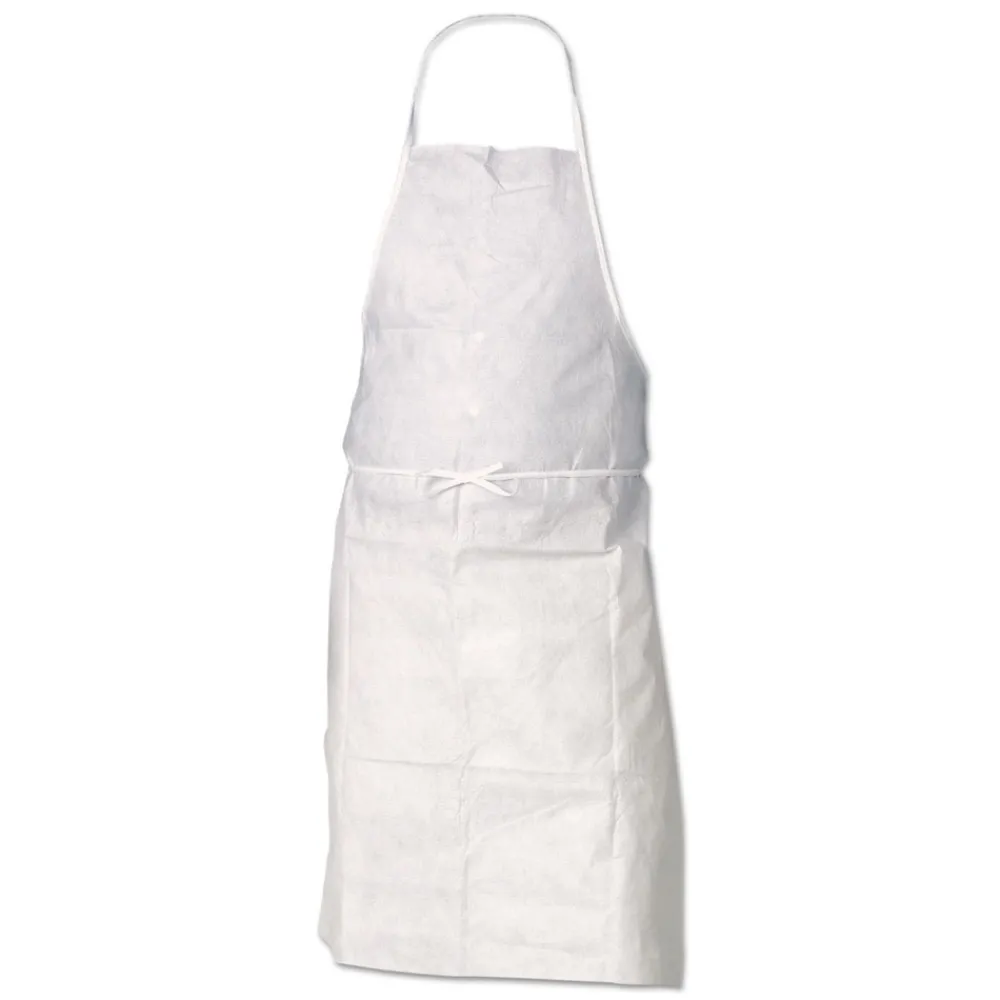 Hot 28 in. x 40 in. A20 Apron - One Size Fits All/White (100/Carton) Cooking Aprons