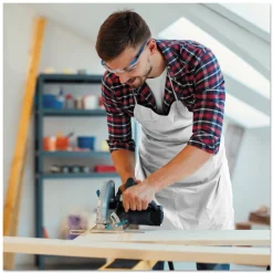 Hot 28 in. x 40 in. A20 Apron - One Size Fits All/White (100/Carton) Cooking Aprons