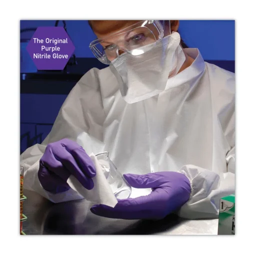 Online 6 mil Thick 9.5 in. Long Powder-Free PURPLE NITRILE Exam Gloves - Large, Purple (100/Box) Cleaning & Janitorial Supplies