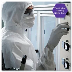 Discount 3.5 mil Thick 9.5 in. Long Powder-Free STERLING Nitrile Exam Gloves - Large, Sterling Gray (200/Box) Cleaning & Janitorial Supplies