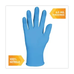 Best 6 mil Thick 9.5 in. Long Powder-Free G10 2PRO Nitrile Gloves - Medium, Blue (100/Box, 10 Boxes/Carton) Work Gloves