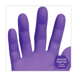 Hot 6 mil Thick 9.5 in. Long Powder-Free PURPLE NITRILE Exam Gloves - Extra Large, Purple (90/Box) Cleaning & Janitorial Supplies