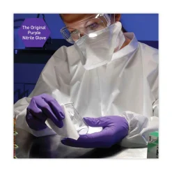 Hot 6 mil Thick 9.5 in. Long Powder-Free PURPLE NITRILE Exam Gloves - Extra Large, Purple (90/Box) Cleaning & Janitorial Supplies