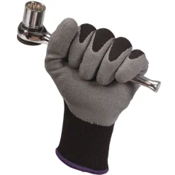 Sale 270 mm Length G40 Poly/Cotton Latex Coated Gloves - X-Large, Gray/Black (12 Pairs/Pack) Work Gloves