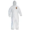 Hot A20 Breathable Particle Protection Coveralls with Zip Closure - Triple Extra Large, White (20/Carton) Bib Overalls