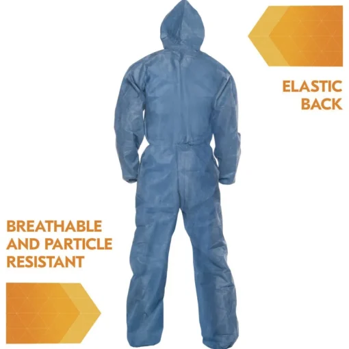 Hot A20 Breathable Particle Protection Coveralls - 3X-Large/Blue (20/Carton) Bib Overalls