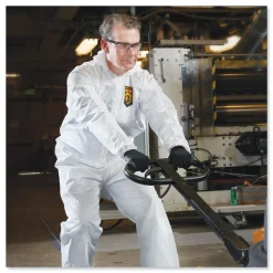 Online A40 Elastic-Cuff Ankle Hooded Coveralls - Triple Extra Large, White (25/Carton) Bib Overalls