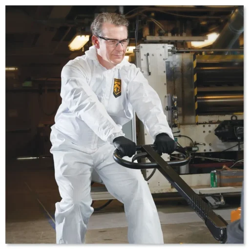 Online A40 Elastic-Cuff Ankle Hooded Coveralls - Triple Extra Large, White (25/Carton) Bib Overalls