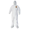 Online A40 Elastic-Cuff Ankle Hood And Boot Coveralls - 2X-Large,White (25/Carton) Bib Overalls