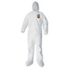 Clearance A40 Elastic-Cuff, Ankle, Hood and Boot Coveralls - 4X-Large, White (25/Carton) Bib Overalls