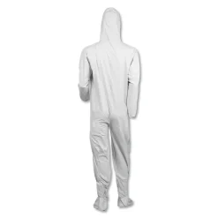 Clearance A40 Elastic-Cuff, Ankle, Hood and Boot Coveralls - 4X-Large, White (25/Carton) Bib Overalls