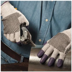Outlet G60 240 mm Purple Nitrile Gloves - Large/Size 9/Black/White (1-Pair) Work Gloves