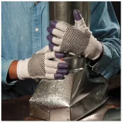 250mm Length G60 Purple Nitrile Gloves - X-Large, Black/White (12 Pairs/Carton) Work Gloves