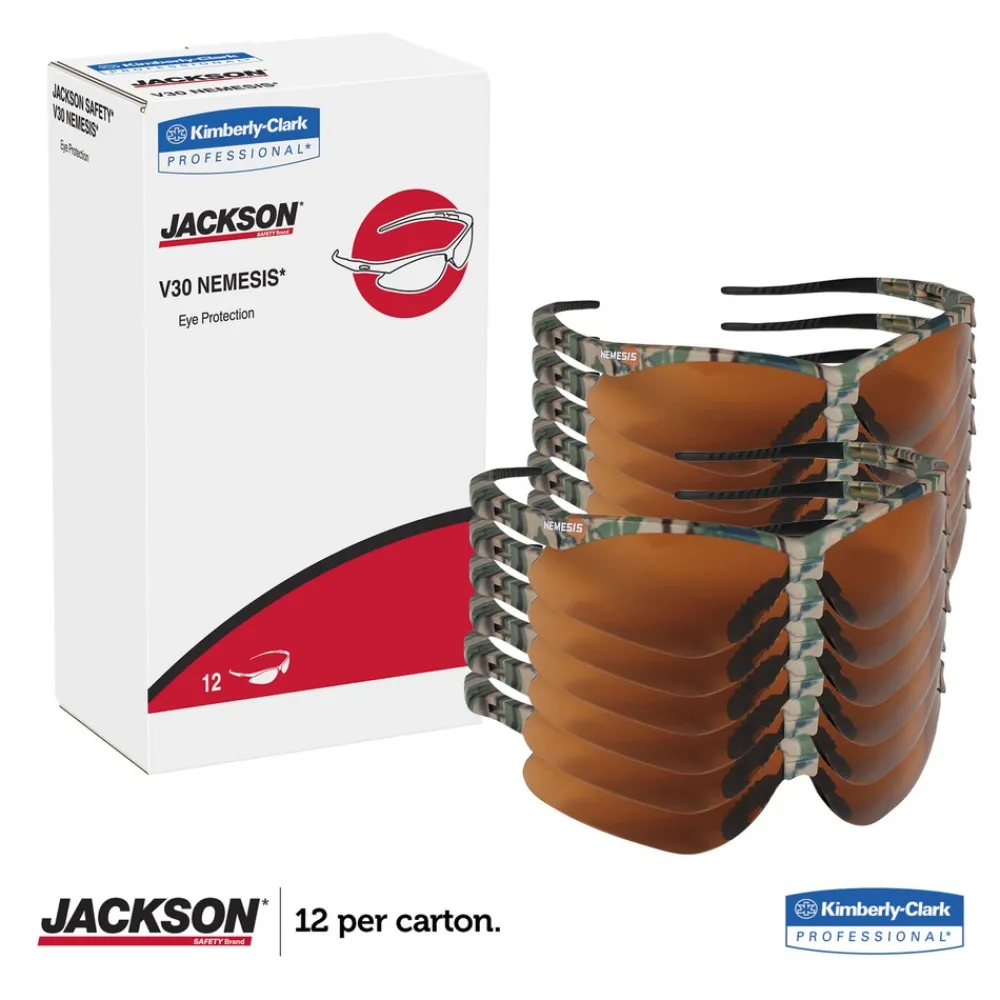 Online Nemesis Safety Glasses - Camo Frame/Bronze Lens Eye Protection