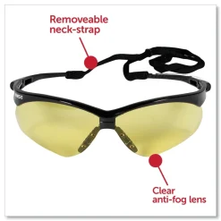 Sale Nemesis Safety Glasses - Black Frame/Amber Lens (12/Box) Eye Protection