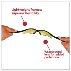 Sale Nemesis Safety Glasses - Black Frame/Amber Lens (12/Box) Eye Protection