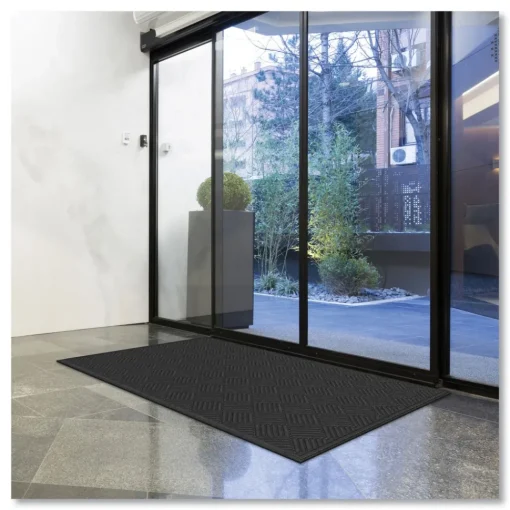 Sale 48 in. x 72 in. Ecomat Crosshatch Entry Mat - Charcoal Office Furniture & Lighting
