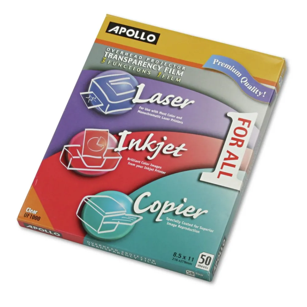 Online 8.5 in. x 11 in. Color Laser/Inkjet Transparency Film (50/Box) Paper & Printables