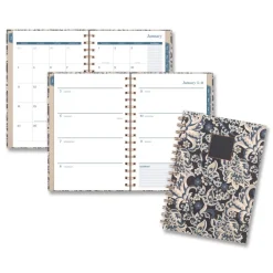 Best 8.5 in. x 5.5 in. 12-Month (Jan-Dec 2026) Elizabeth Weekly/Monthly Planner - Blue Cover Calendars & Planners