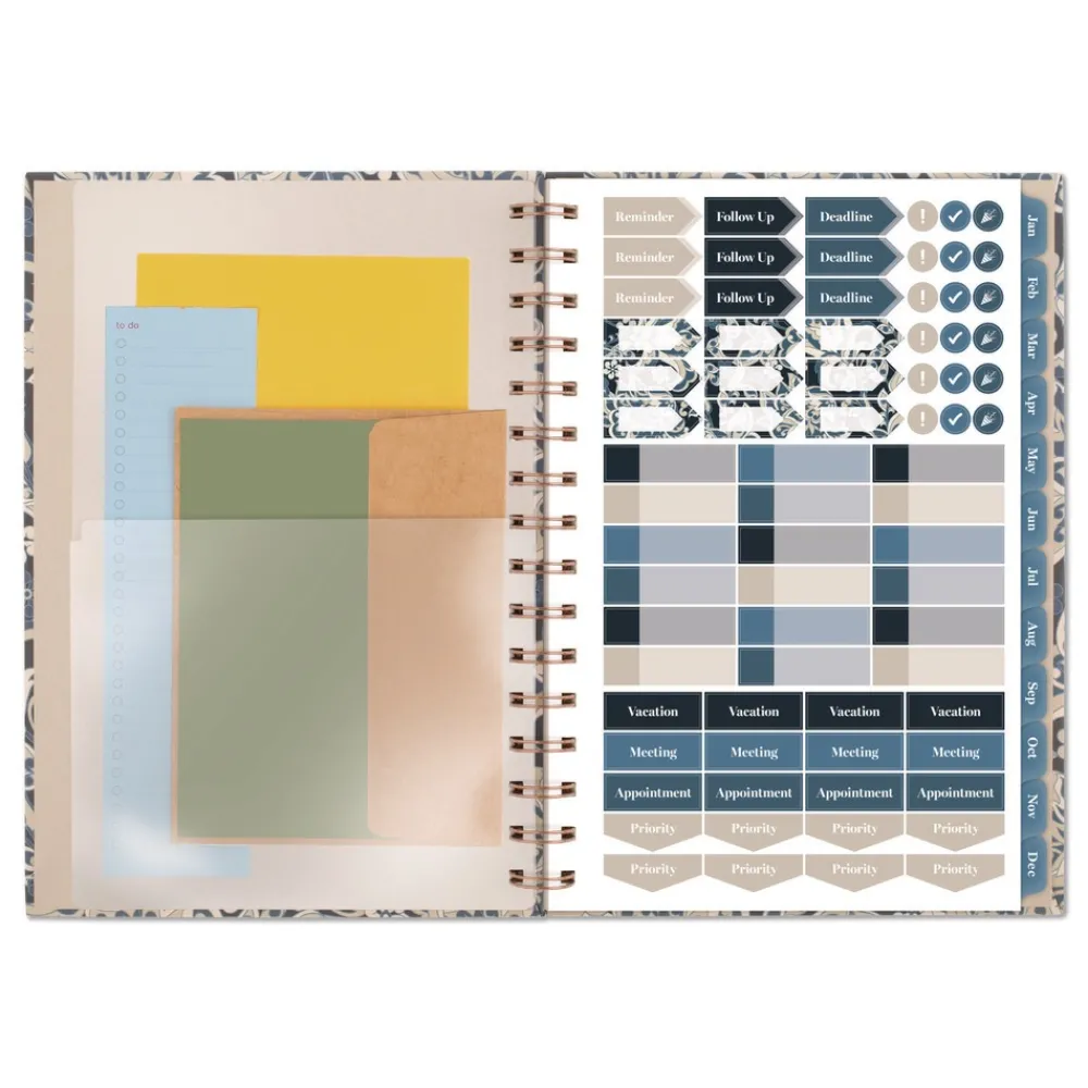 Best 8.5 in. x 5.5 in. 12-Month (Jan-Dec 2026) Elizabeth Weekly/Monthly Planner - Blue Cover Calendars & Planners