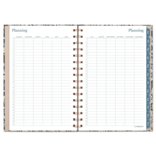 Best 8.5 in. x 5.5 in. 12-Month (Jan-Dec 2026) Elizabeth Weekly/Monthly Planner - Blue Cover Calendars & Planners