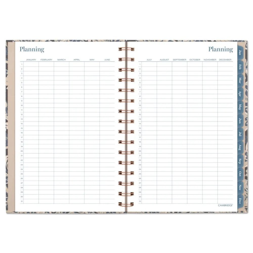 Best 8.5 in. x 5.5 in. 12-Month (Jan-Dec 2026) Elizabeth Weekly/Monthly Planner - Blue Cover Calendars & Planners
