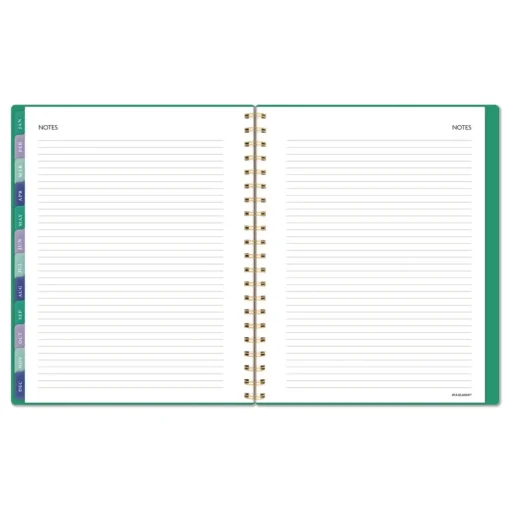 Clearance 11 in. x 8.5 in. 13-Month (Jan-Jan 2026) Badge Geo Weekly/Monthly Planner - Green Cover Paper & Printables