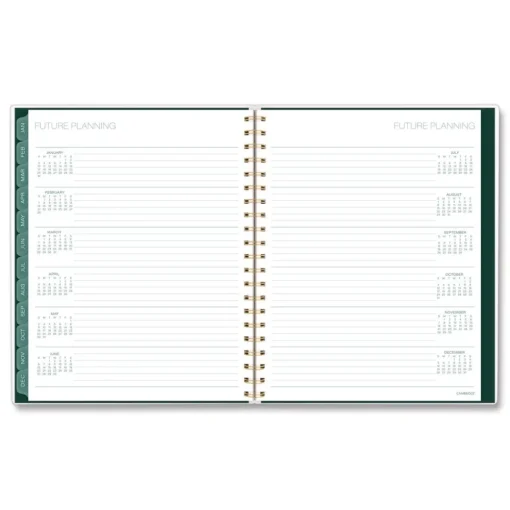 Sale 11 in. x 8.5 in. 12-Month (Jan-Dec 2026) Emerald Isle Weekly/Monthly Planner - Green Marbled Cover Paper & Printables