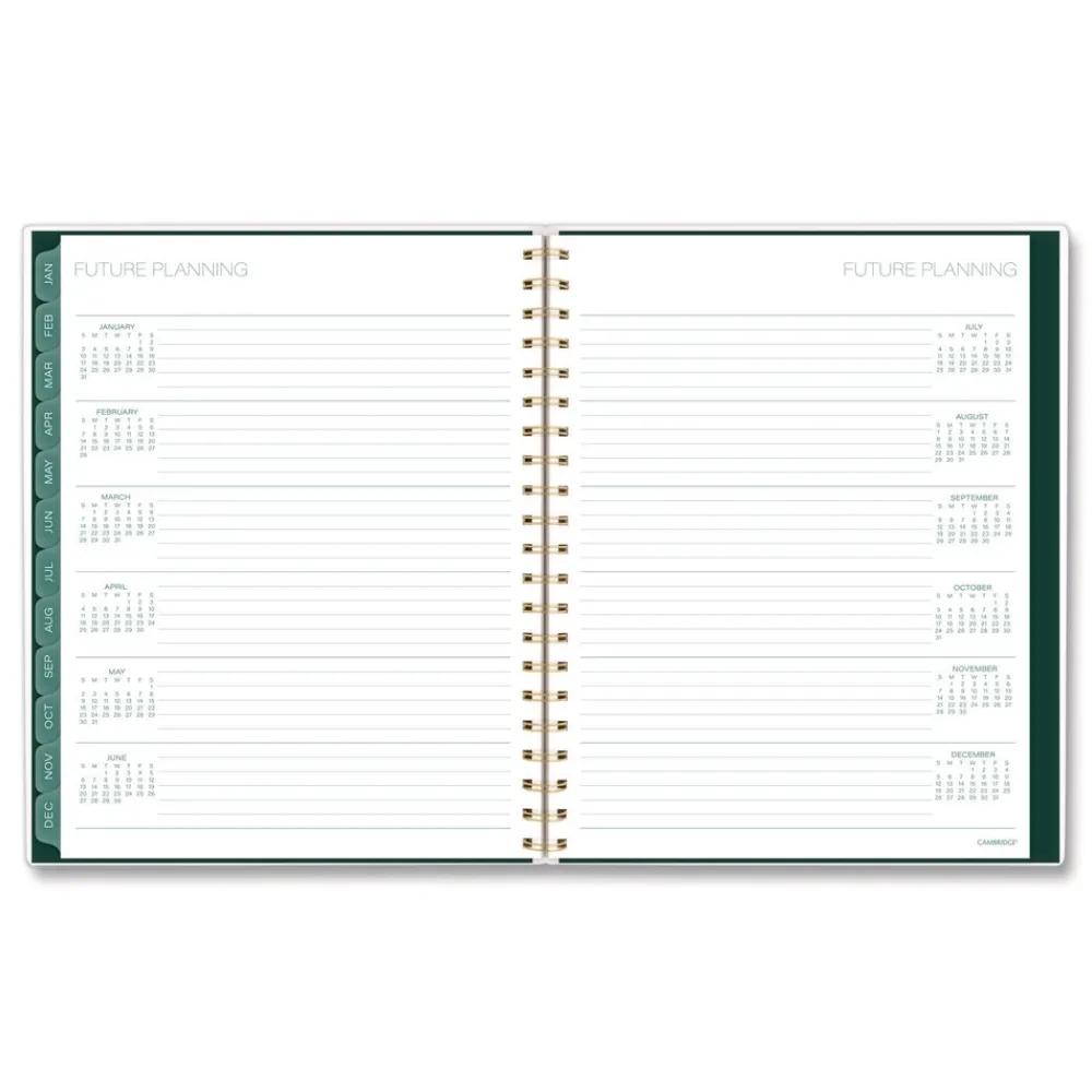 Sale 11 in. x 8.5 in. 12-Month (Jan-Dec 2026) Emerald Isle Weekly/Monthly Planner - Green Marbled Cover Paper & Printables