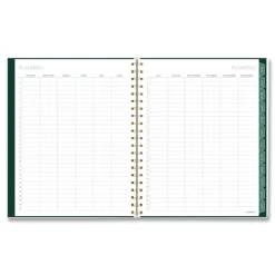 Sale 11 in. x 8.5 in. 12-Month (Jan-Dec 2026) Emerald Isle Weekly/Monthly Planner - Green Marbled Cover Paper & Printables