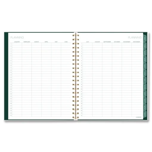 Sale 11 in. x 8.5 in. 12-Month (Jan-Dec 2026) Emerald Isle Weekly/Monthly Planner - Green Marbled Cover Paper & Printables