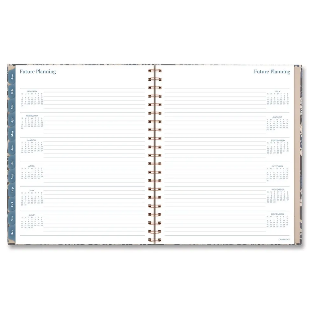 Clearance 11 in. x 8.5 in. 12-Month (Jan-Dec 2026) Elizabeth Weekly/Monthly Planner - Blue Cover Paper & Printables