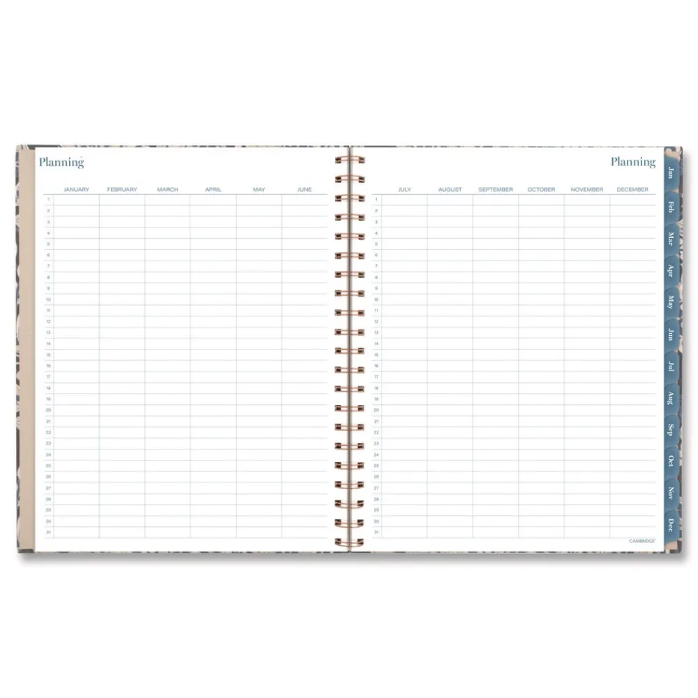 Clearance 11 in. x 8.5 in. 12-Month (Jan-Dec 2026) Elizabeth Weekly/Monthly Planner - Blue Cover Paper & Printables
