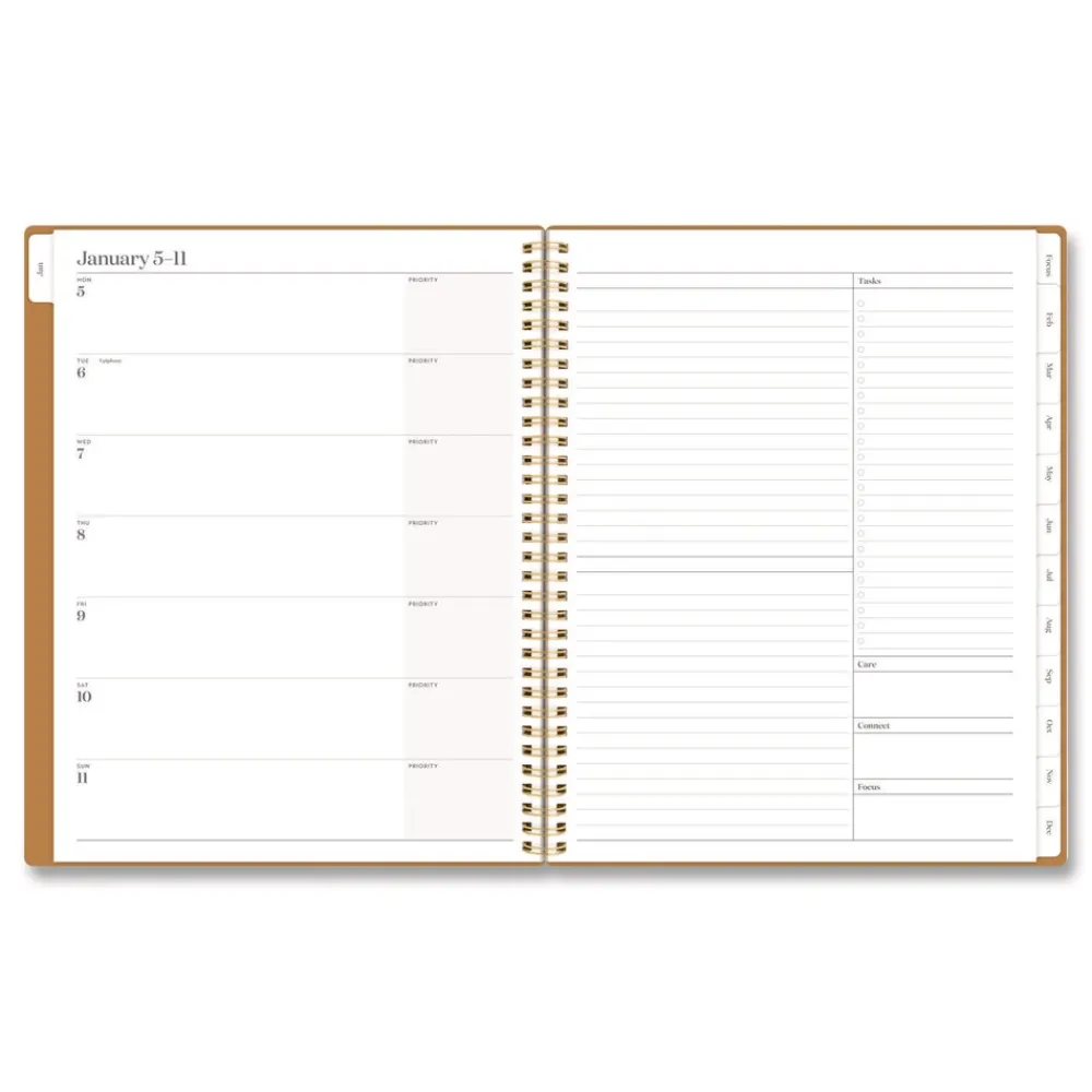 New 11 in. x 8.5 in. 12-Month (Jan-Dec): 2026 WorkStyle Weekly/Monthly Planner - Baked Clay Cover Paper & Printables
