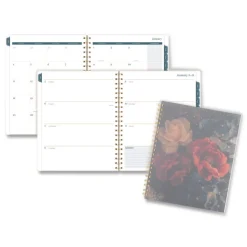Hot 11 in. x 8.5 in. 12-Month (Jan-Dec 2026) Midnight Garden Weekly/Monthly Planner - Black/Pink/Green Cover Paper & Printables