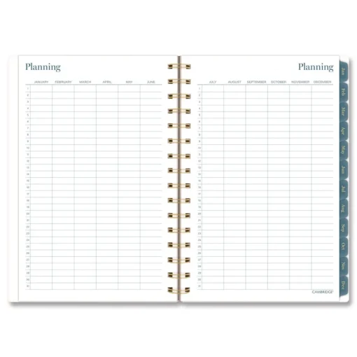 8.5 in. x 5.5 in. 12-Month (Jan-Dec 2026) Midnight Garden Weekly/Monthly Planner - Black/Pink/Green Cover Calendars & Planners